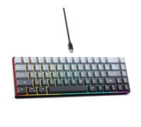 Tosuny Tastiera da Gioco Meccanica 60%, Tastiera da Gioco Retroilluminata RGB con Interruttore Rosso, Tastiera Office Cablata a 68 Tasti, Caldaletta, Senza Conflitto, per Laptop per PC (Nero sfumato)