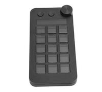 Tosuny Tastiera Macro Visiva a 15 Tasti con Schermi LCD e Manopola, Controller Programmabile per Attivare Azioni in App e Software, Compatibile con PC e Alcuni Software (BLACK)
