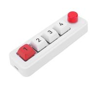 Tosuny Tastiera Meccanica Macro a 4 Tasti, Tastiera da Gioco Programmabile con una Sola Mano Cablata USB C, Hot Swap, Retroilluminazione RGB, Supporto Tasti di Scelta Rapida NKRO, Avvio (WHITE)