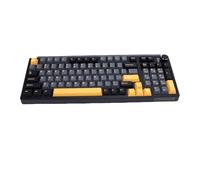 Tosuny Tastiera Meccanica Wireless 75%, Tastiera da Gioco Cablata da 2,4 G//USB C con Manopola, Retroilluminazione RGB, Switch Firefly Personalizzato, Tastiera Compatta da 98 Tasti per (BLACK)
