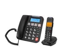 Tosuny Telefonico Cordless per Anziani con Segreteria Telefonica, Blocco Chiamate e Pulsanti Grandi, Espandibile, Display Ad Alto Contrasto, Aumento del Volume per la Casa (regolamenti europei)