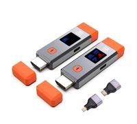 Tosuny Trasmettitore e Ricevitore HDMI Wireless 50M, Ingresso Decodifica 4K, Uscita 1080P, Kit Extender HDMI Wireless 2.4+5.8G per Lo Streaming di Video e Audio al Monitor dal PC