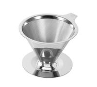 Tosuny Versare sopra il filtro da caffè, in acciaio inox Cono gocciolatore caffè, riutilizzabile doppio strato Mesh caffè filtro tazza caffè per Home Office