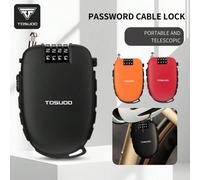 TOSUOD 1 pezzo Lucchetto per casco in cavo d'acciaio per bicicletta e motocicletta, lucchetto a combinazione retrattile, lucchetto per zaino, lucchetto per armadietto, compatto e leggero, perfetto pro