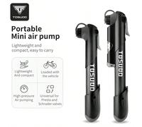 TOSUOD Pompa portatile MiniBikePump leggera e compatta con manometro per gonfiaggio ad alta pressione. Impugnatura ergonomica e molletta portatile, adatta per bici da strada, mountain bike e ibride. A