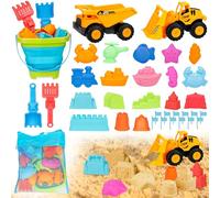 TOSUTO 36 Pezzi Giochi Spiaggia Bambini,Giocattoli da Spiaggia,Set Giocattoli Spiaggias,Set Giochi Giardino,Giocattolis di Sabbia con Borsa a Rete,Giochis da Spiaggias per Bambini di 1 2 3 4 Anni