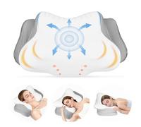 TOSUTO Cuscino cervicale ergonomico,cuscino ortopedico cervicale per il collo contro il dolore al collo e alle spalle,per chi dorme su un fianco,sulla schiena e a pancia in giù