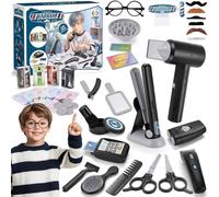 TOSUTO Set da Parrucchiere per Bambini,Kit Parrucchiera Bambini,Set Parrucchiera con Tagliacapelli, Asciugacapelli, Rasoio, Gioco di Ruolo per Ragazzi di 3 Anni+, Regalo per Ragazzi