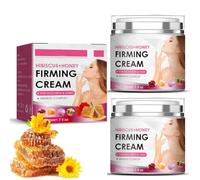 Tosuua Crema rassodante all'ibisco e miele, 2 creme rassodanti per collo da 50 ml, crema rassodante per viso e corpo per ridurre il doppio mento