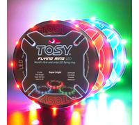 TOSY Flying Ring - 12 LED monocolore, 3 pezzi, super luminoso, Lost Mode, auto-illuminazione, sicuro e morbido, impermeabile, per Bambini e Ragazzi, piscina e spiaggia