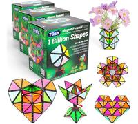 TOSY Magnete Pyramid Glow - 1 cubo si trasforma in 1 miliardo di forme, 243 calamite, accessori per spinner, giocattolo puzzle, Pasqua, San Valentino, compleanno, set da 3