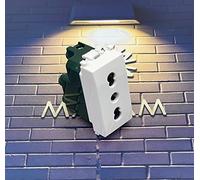 TOT Electric Coperchio Idrobox compatibile supporti Bticino Matix IP55 autoportante esterno impermeabile a parete (Presa Bivalente, Bianco)