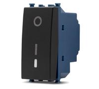 TOT ELECTRIC INTERRUTTORE BIPOLARE Nero Frutti elettrici compatibili con Vimar Arke per placche supporti 19613 19614 19617