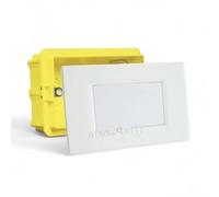TOT ELECTRIC Lampada di Emergenza LED da Incasso per Scatola 503 con Placca Bianca Luce di Emergenza a Scomparsa, Montaggio Facile, Design Compatto per Casa, Ufficio, Corridoi