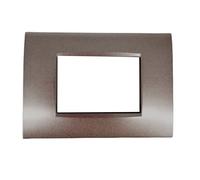 TOT ELECTRIC Placche compatibili con bticino living light AIR placca rigida filo muro quadra per supporti LN4703C (7 Posti, T8 - Testa di Moro)