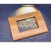 TOT ELECTRIC Placche Compatibili con Bticino LIVING LIGHT placca 3 4 7 moduli vari colori per supporti LN4703 e N4703 (3 posti, T16 - arancio)