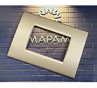 TOT ELECTRIC Placche Compatibili con Bticino LIVING LIGHT placca 3 4 7 moduli vari colori per supporti LN4703 e N4703 (3 posti, T13 - oro satinato)