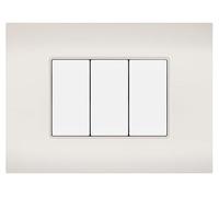 TOT ELECTRIC Placche compatibili con Vimar Arké per supporti 19614 (Perla 4 Posti)