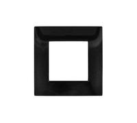 TOT ELECTRIC Placche compatibili con Vimar Plana 2 3 4 7 posti (2 posti, T02 - nero)