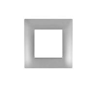 TOT ELECTRIC Placche compatibili con Vimar Plana 2 3 4 7 posti (2 posti, T09 - silver)