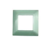 TOT ELECTRIC Placche compatibili con Vimar Plana 2 3 4 7 posti (2 posti, T23 - verde metalizzato)