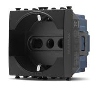 TOT ELECTRIC PRESA SCHUKO Nero Frutti elettrici compatibili con Vimar Arke per placche supporti 19613 19614 19617