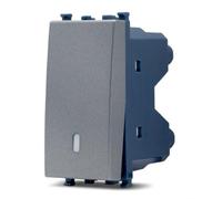TOT ELECTRIC PULSANTE Grigio scuro Frutti elettrici compatibili con Vimar Arke per placche supporti 19613