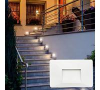 TOT ELECTRIC Segnapasso led incasso 3W per cassetta scatola 503 a 3 posti 220V applique per esterno lampada da parete bianco luce notturna fredda naturale calda (Luce Bianca fredda)