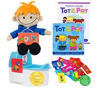Tot on the Pot Potty Training con Tot On The Pot - Kit completo include Guida per genitori, libro per bambini, bambole giocattolo, servizi igienici giocattolo e schede ricompensa attività Ragazzo - Tonalità della pelle chiara