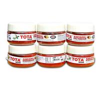 TOTA Kumkum Polvere per Puja e Tilak, rosso, confezione da 6 (25 g × 6)