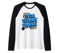 Total Adolescenti Problemi Ragazzi & Ragazze Teen Vita ed Emozioni Maglia con Maniche Raglan