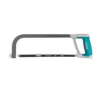 TOTAL - Arco per sega | Lunghezza 300 mm | Utensile da taglio per metallo e legno | Ideale per lavori idraulici e di falegnameria | Include sega sostitutiva da 63 mm | Alluminio