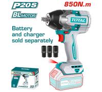 TOTAL / Avvitatore ad Impulsi a BATTERIA, COPPIA MAX 850 Nm, 1/2"- SOLO CORPO
