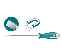 TOTAL - Cacciavite a testa piatta | SL6,5 x 150 mm | Manico ergonomico bimateriale | Acciaio
