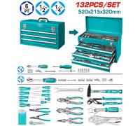 TOTAL / CASSETTIERA COMPLETA con 132 pz. UTENSILI MANUALI - Art. 42415