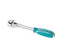 TOTAL - Cricchetto Reversibile 45 Denti 3/8" | Meccanismo Preciso a 45 Denti | Impugnatura Ergonomica Bimateriale | In Acciaio al Cromo Vanadio