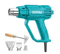TOTAL - Decapatore ad aria calda | Potenza di 2000 W | Temperatura di 350-500 ° | Con raschietto per vernice e 3 testine | Portata d'aria di 300/500 l/min