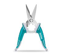 TOTAL - Forbici da elettricista - Con lama spelafili seghettata - Acciaio inox - 178 mm - Ideali per progetti elettrici