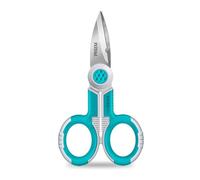 Total - Forbici per elettricisti | Acciaio inossidabile | Lunghezza 145 mm | Comoda impugnatura bimateriale | Versatilità nei progetti elettrici