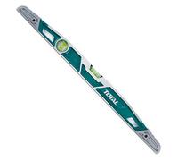 TOTAL - Livella a bolla trapezoidale | Bolla orizzontale e verticale | Strumento di misurazione per l'edilizia e il fai da te | Lato ABS | 600 mm | Alluminio