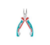 TOTAL - Mini pinza piatta | 115 mm | Compatto e versatile | Ideale per piegare il filo | Massima precisione | Realizzato in cromo vanadio | Manico bimateriale