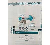 TOTAL / MINI-SMERIGLIATRICE a batteria 20V-disco 75 mm. CON ben 4 BATTERIE 5 Ah