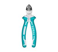 TOTAL - Pinza da Taglio Diagonale | 160 mm | Taglia Materiali Duri e Resistenti | Per Filo, Cavi, Chiodi o Viti | Realizzata in Cromo Vanadio | Manico Bimateriale