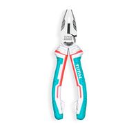 TOTAL - Pinza Universale Rinforzata | Massima Resistenza e Robustezza | Cromo Vanadio | Manico ergonomico in Fibra | Fissaggio per Protezione Anticaduta | Lunghezza: 180 mm