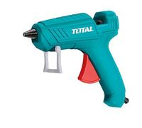 TOTAL - Pistola per colla a cavo con potenza da 100 W - Riscaldamento rapido - Diametro 11,2 mm - Ideale per falegnameria e artigianato - Include 2 bastoncini di colla