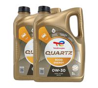 Total quartz 9000 Energia SAE 0W-30 Olio Motore MB 226.5/229.5 VW 502 00, 2x5