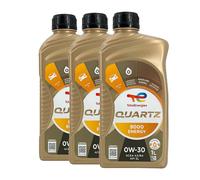 Total quartz 9000 Energia SAE 0W-30 Olio Motore MB 226.5/229.5 VW 502 00, 3x1