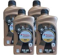 TOTAL QUARTZ 9000 ENERGY - OLIO LUBRIFICANTE PER MOTORI BENZINA E DIESEL E GPL CON VISCOSITA' SAE 5W40 ACEA A3/B4 API SN/CF. TECNOLOGIA AGE-RESISTANCE. CONFEZIONE : 4 LITRI