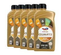 Total quartz 9000 Future GF6 SAE 0W-20 Olio Motore Api Sp, Ilsac GF-6A, 5x1 Lt.