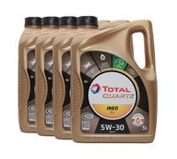 Total quartz ECS Ïñèõ SAE 5W-30 Olio Motore PSA B 71 2290, 4x5 Litro
